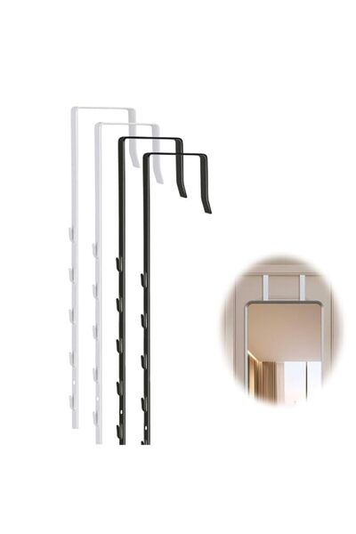 Generic Over-The-Door Mirror Hanger, 2 Pairs Adjustable Mirror Hook Set with ...