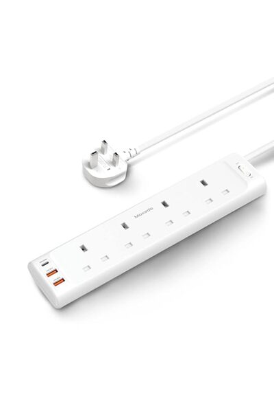 Generic Moxedo Universal Power Extention 20W 7 Way Power Strip, 1 USB-C + 2 U...