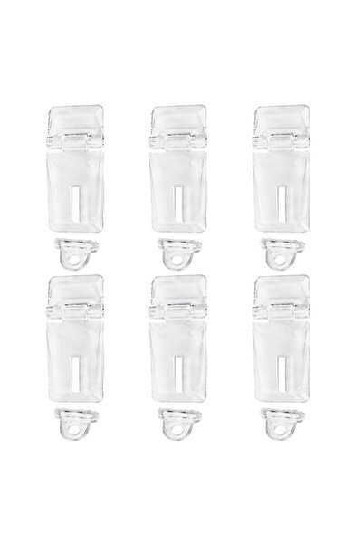 Generic 6 Pieces Clear Acrylic Lock Hasp Buckle, Transparent Hinge Lock Holde...