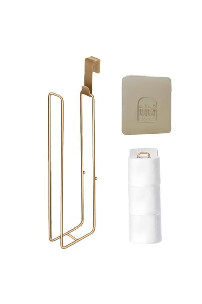 Generic Toilet Paper Holder Wall Mount, Iron Roll Tissue Organizer Storage Ra...