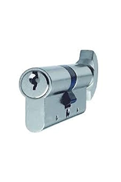 Generic ABBASALI DOOR CYLINDER 70MM WITH ONE SIDE KNOB & ONE SIDE 3 KEY SN