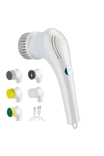 Generic Electric Spin Scrubber, Rechargeable Handheld Cleaning Brush, with 5 ...