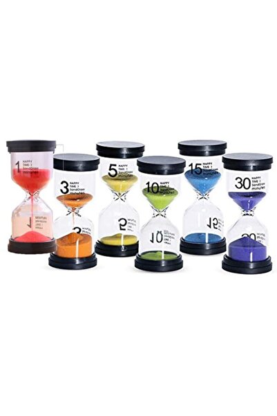 Generic CharmCollection Kid's 6 Colors Hourglass 1,3,5,10,15,30 Minutes Sand ...