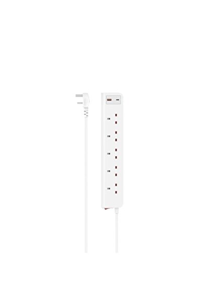 Generic Hama 5-Way Power Extension Strip with USB-C 20W Power Delivery and US...