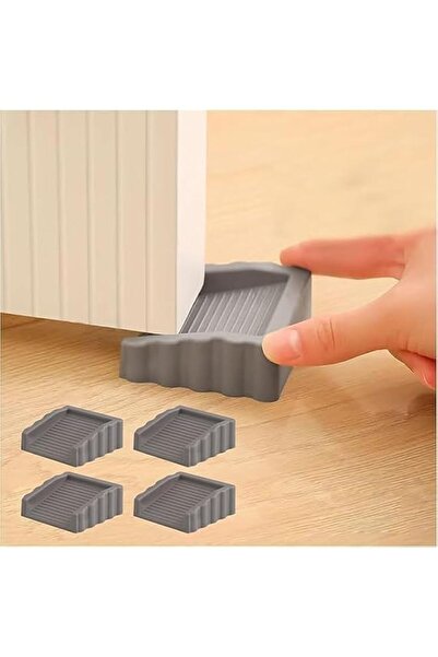 Generic Tazweeq 4 Pack Rubber Door Stoppers Wedge，Bidirectional Door Stops fo...