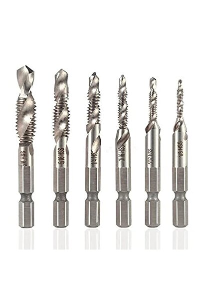 Generic Yakamoz 6PCS Drill Tap Combination Bit Set HSS Deburr Countersink Bit...