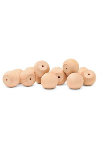 Generic Woodpeckers Unfinished Wood Ball Knobs 1-1/2 inch for Kitchen Cabinet...