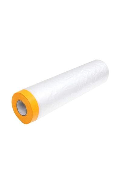 Generic SKEIDO 4mx20m Pre-Taped Painting Drop Film - 1 Rolls Heavy-Duty Polye...