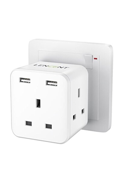 Generic LENCENT Multi Plug Extension with 2 USB, 3 Way 3 Plugs Socket Adapter...