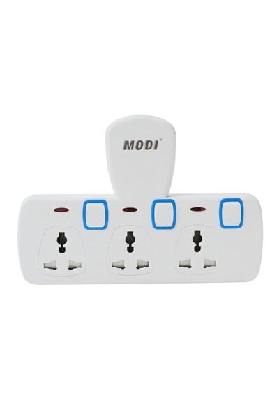Generic MODI 3-Way Universal Power Adaptor – 13A Fused UK Plug with Individua...