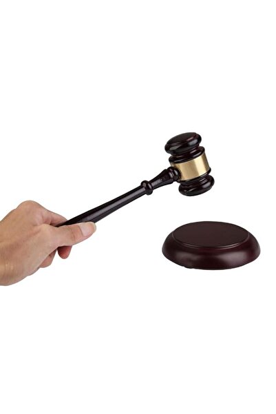Generic 10.4 Inch Wooden Gavel and Block, Gavel Set Desk Display for Lawyer J...