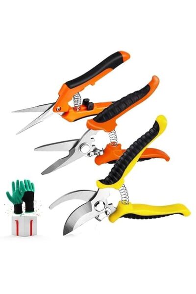 Generic THE WHITE SHOP 3 Pack Garden Pruning Shears Stainless Steel Blades Ha...