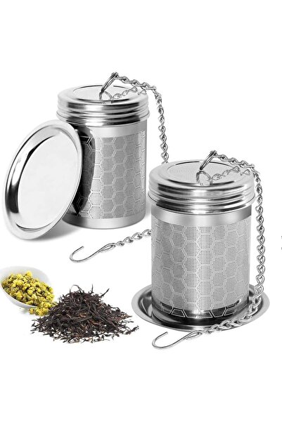 GENERAL Mikacoz Tea Strainer for Loose Tea, 304 Stainless Steel with Hook, Ex...