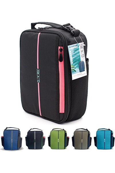 CLEVEREE Cleverly Adult, Teen and Kids Lunch Bag for Work, School (Hunter Grey)
