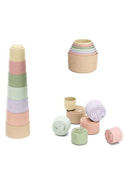 Kinder and Kids Soft Rubber Stacking Cups Silicone 32cm (K30008)