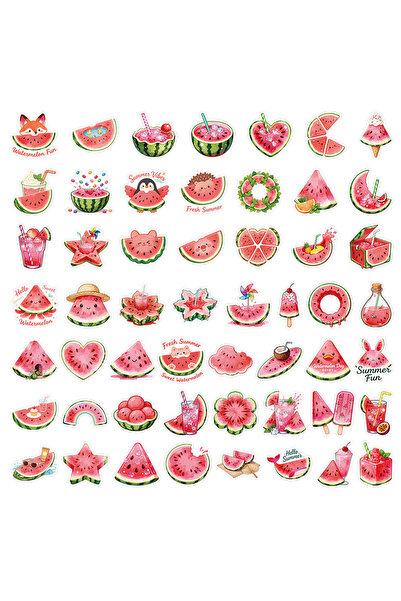 Choice1 50-Pack 50-Pack INS Style Cute Adorable Watermelon Stickers Waterproo...
