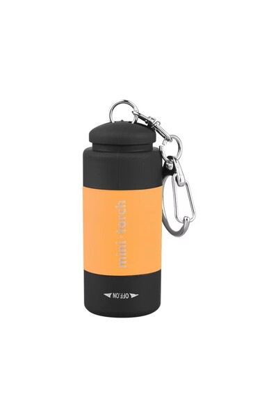 Choice5 Orange USB Rechargeable LED Pocket Keychain Flashlight Multifunctiona...