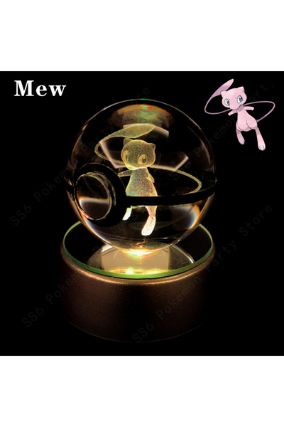 Choice28 03 Mew Pokemon Crystal Ball 3D Mewtwo Pikachu Gengar Pokeball 3D Nig...