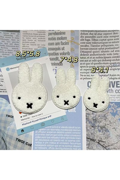 Choice MF-3pcs Miffy Patch Self-adhesive Cloth DIY Hand-decorated High-value ...