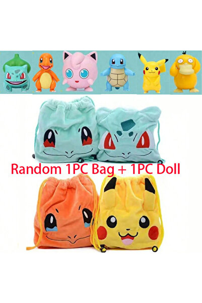 Choice Random 2Pcs Random 2 Pcs Pokemon Pikachu Storage Bag Cute Anime 1PC Ba...