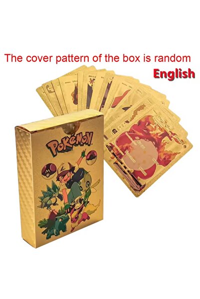 Choice1 Bandai English 55PCS Gold 55PCS Pokemon Cards Vmax GX Gold Foil Flash...