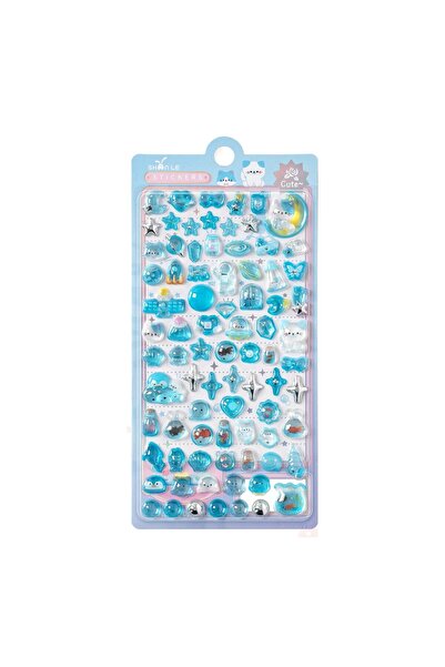 choice2 BBW-57 Various Little Icons Stars Bow Animals Drop 3D Relief Stickers...