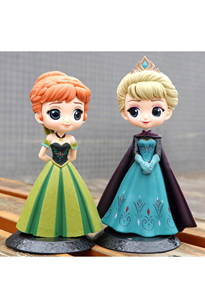 Choice8 Bandai 2pcs Princess Q Elsa Anna Figures PVC Model Doll Action Collec...