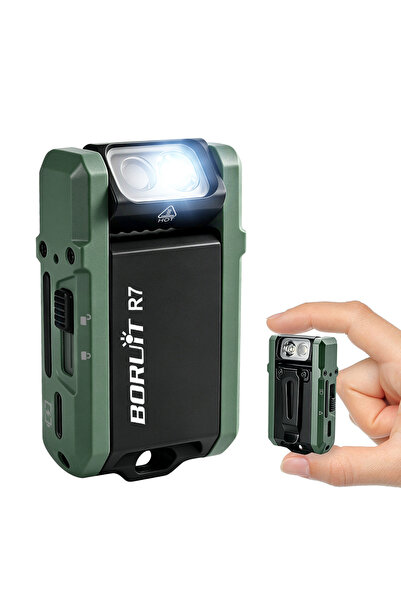 Choice Li-Polymer Battery Green BORUiT R7 800LM Keychain Flashlight Mini LED ...