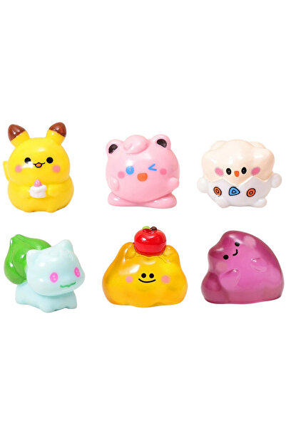 Choice1 Bandai Q.6-poke-2A 6pcs/set 12 Types Pokemon Pikachu Anime Figures Cu...