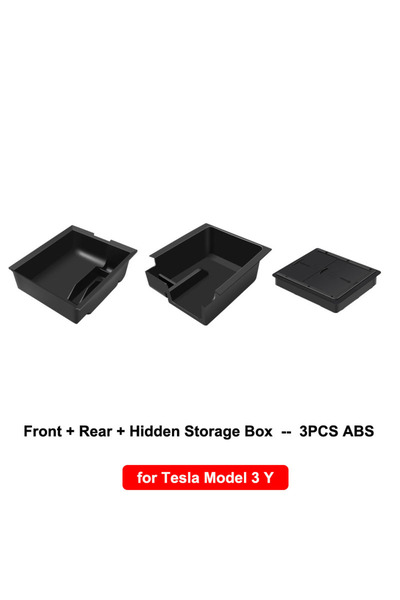 Choice7 3 Pcs ABS Storage Box for Tesla Model Y 2020-2024 Model 3 2019-2023 C...