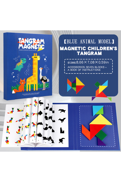 Choice 1Set ABS Wooden Jigsaw Magnetic Tangram Puzzle Book Educational Toys F...