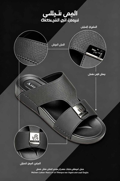 GlobalOne Mart شباشب جلدية عصرية للرجال مصممة من قبل مصمم إيطالي، شباشب كاجوا...