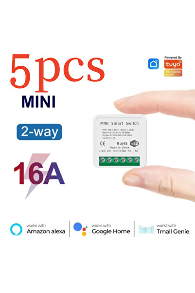 Choice3 5 قطع من مفاتيح واي فاي ذكية 16 أمبير، وحدة تحكم ثنائية الاتجاه، قاطع...