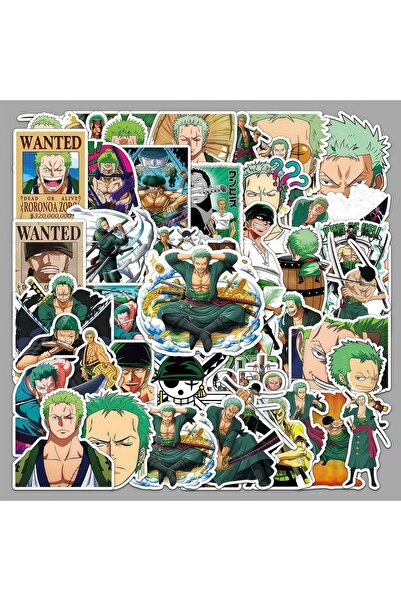 Choice Bandai green 50Pcs One Piece Roronoa Zoro Sticker Pack, Green Hair Swo...