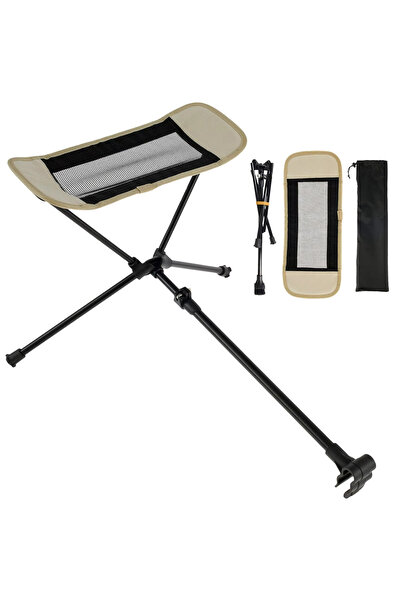Choice Khaki WESTTUNE Portable Camping Chair Foot Rest Stool Folding Attachab...
