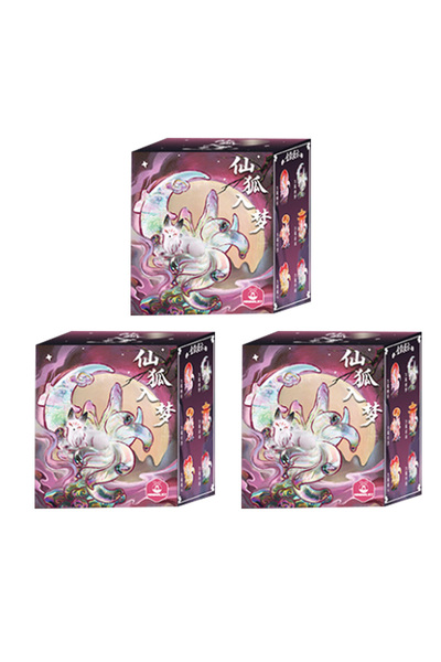 Choice3 Random 3 pcs Nine Tailed Fox Enter The Dream Blind Box Creative Resin...