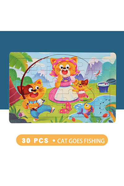 Choice4 DATGO 30 Piece Wooden 3D Puzzle Cartoon Animal & Vehicle Jigsaw Monte...