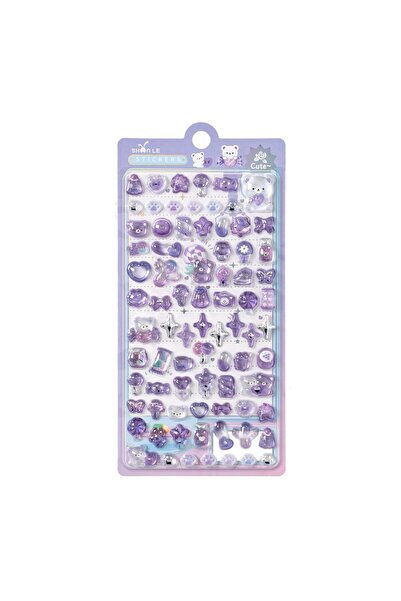 Choice3 BBW-56 Various Little Icons Stars Bow Animals Drop 3D Relief Stickers...