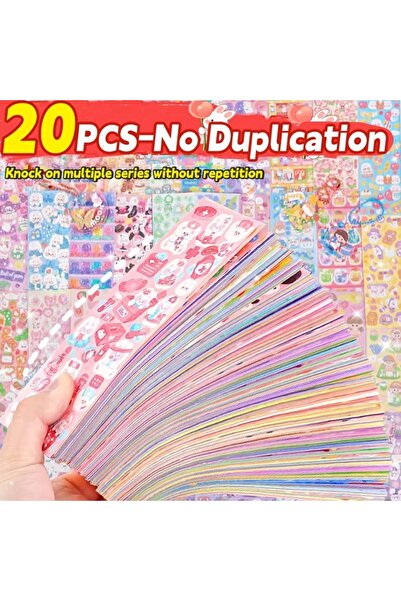 choice2 20 Pcs 20-200 PCS Cute Stickers Goo Card Kawaii Cartoon Laser Sticker...