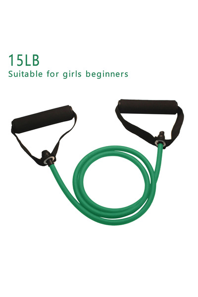 choice2 green 15 lb Pull Rope Fitness Elastic Bands Resistance Bands with Han...
