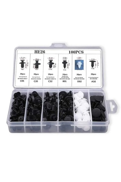 Choice3 1pc Box 50-101PCS Auto Fastener Clips Kit Multi-Size Retainers For Ca...