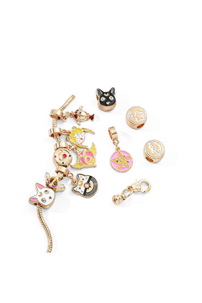Choice Bandai DIY Bracelet Sailor Moon Charm Bracelet - Gold Plated with Luna...
