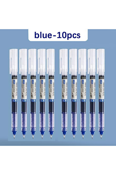 Choice4 blue-10pcs 10Pcs High Quality Needle Type Gel Pens Straight Liquid Ba...