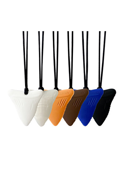 Choice1 6PCS mix 1Pcs Shark Sensory Chew Necklaces for Kids with Teething ADH...