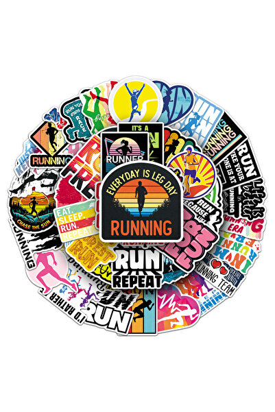Choice1 50-Pack 50-Pack Waterproof Running Sports Theme Stickers for Decorati...