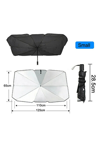 Choice Black Car Sunshade Umbrella Front Windshield Silver Glue Sunshade Umbr...