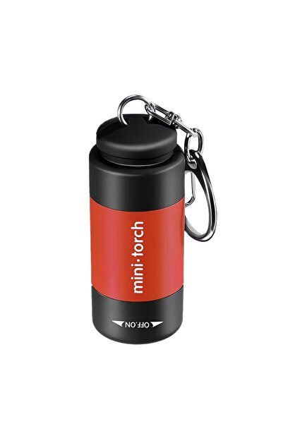 Choice Red USB Rechargeable LED Pocket Keychain Flashlight Multifunctional St...