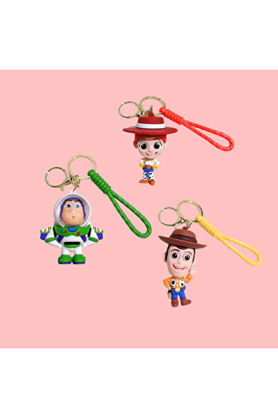 Choice9 3PCS Disney Toy Story Figure Keyring Woody Buzz Lightyear Jessie Doll...