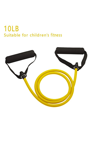 Choice3 yellow 10 lb Pull Rope Fitness Elastic Bands Resistance Bands with Ha...