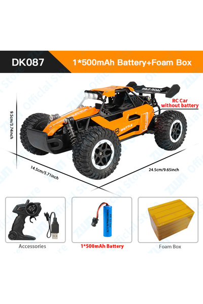 Choice DK087 Orange 1B FB ZWN 1:16/1:20 Alloy RC Car With LED Light 2.4G Off-...